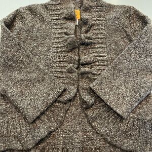 Ruby Rd. Textured Brown Knit Sweater